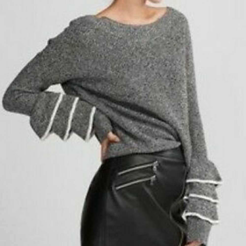 NEW *Express* RUFFLED SLEEVE SWEATER